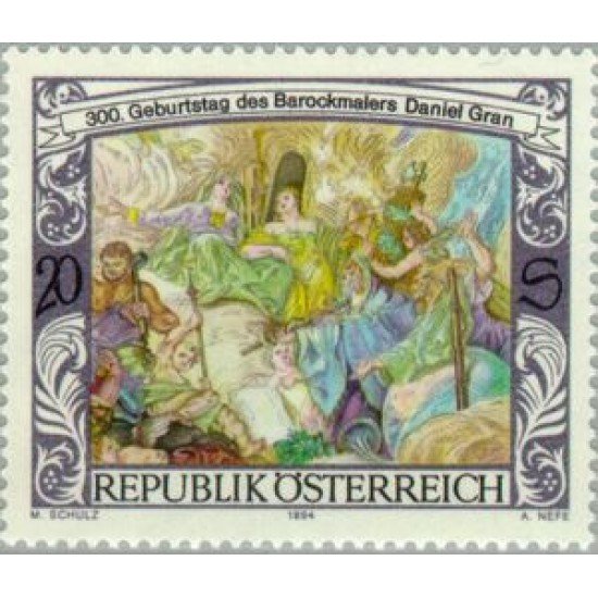 Öesterreich Austria - 1954 - 1994 300º Aniv. del pintor Daniel Gran Lujo Öesterreich Austria - 1954 - 1994 300º Aniv. del pintor Daniel Gran Lujo