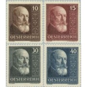 Österreich Austria 374/77 1928 10º Aniv. República-presidente Hainisch-Lujo