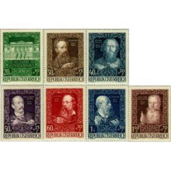 Österreich Austria 732/38 - 80º Aniv. Casa de los Artistas-Viena MNH Österreich Austria 732/38 - 80º Aniv. Casa de los Artistas-Viena MNH
