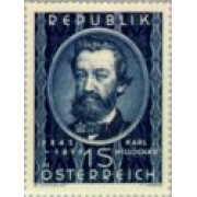 Österreich Austria - 783 - 1949 50º Aniv. muerte del compositor K. Millöcker Lujo