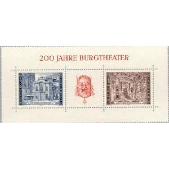 Österreich Austria HB 8 1976 Bicentenario de Burgtheater de Viena Lujo