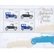 Portugal - 84-HB - 1992 Museo del automóvil Oeiras Coches antiguos Hojita Bloque 4 sellos 2 nº 1893 +2 nº 1894 Lujo