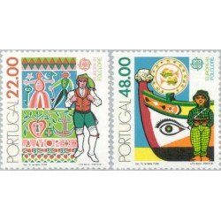 Portugal - 1509/10 - 1981 Europa Folklore Lujo Portugal - 1509/10 - 1981 Europa Folklore Lujo