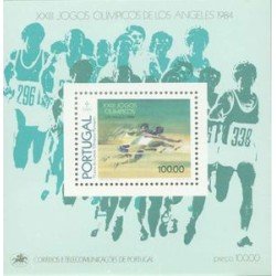 Portugal - 46-HB - 1984 JJOO L.A.84 75º Aniv.Comité olímpico portugués Carrera de vallas Hojita Bloque 1 val. Lujo Portugal - 46-HB - 1984 JJOO L.A.84 75º Aniv.Comité olímpico portugués Carrera de vallas Hojita Bloque 1 val. Lujo