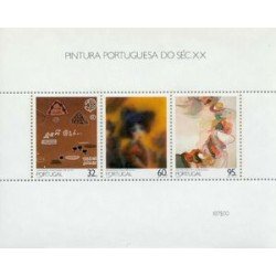 Portugal - 71-HB - 1990 Pinturas portuguesas del S XX Hojita Bloque 3 val. nº 1791/93 Lujo Portugal - 71-HB - 1990 Pinturas portuguesas del S XX Hojita Bloque 3 val. nº 1791/93 Lujo