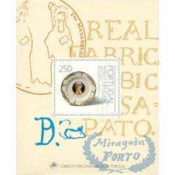 Portugal - 77-HB - 1991 Loza portuguesa, escudo Hojita Bloque de 1 val. nº 1832 Lujo Portugal - 77-HB - 1991 Loza portuguesa, escudo Hojita Bloque de 1 val. nº 1832 Lujo