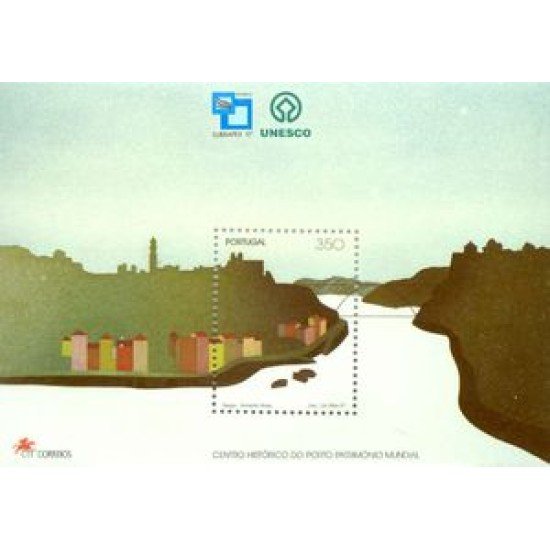 Portugal - 131-HB - 1997 Centro histórico de Porto Patrimonio mundial Hojita Bloque 1 val. nº 2181 Lujo