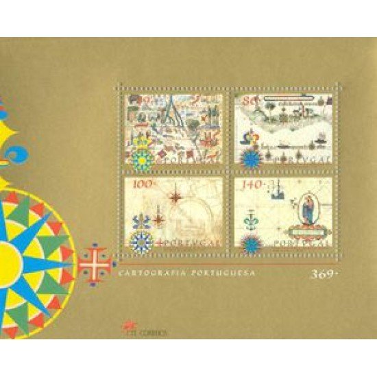 Portugal - 13-HB - 1998 Cartografía portuguesa Mapas Hojita Bloque 4 val. nº 2192/95 Lujo