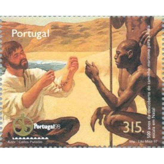 Portugal - 136-HB - 1997 B500º Aniv. descubrimiento de la ruta de las indias Barcos Hojita Bloque 1 val- nº 2206 Lujo
