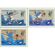 Chipre - 287/89 - 1967 Juegos de atletismo entre Chipre Grecia y Tesalónica Lujo