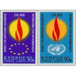 Chipre - 297/98 - 1968 Año inter. de los derechos humanos Lujo Chipre - 297/98 - 1968 Año inter. de los derechos humanos Lujo