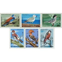 FAU4/S Chipre Cyprus Nº 314/19 1969 Pájaros diversos Lujo FAU4/S Chipre Cyprus Nº 314/19 1969 Pájaros diversos Lujo