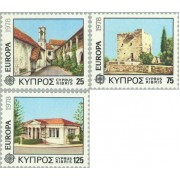 Chipre - 479/81 - 1978 Europa-monumentos-Lujo