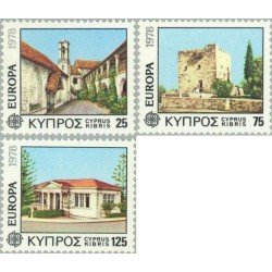 Chipre - 479/81 - 1978 Europa-monumentos-Lujo