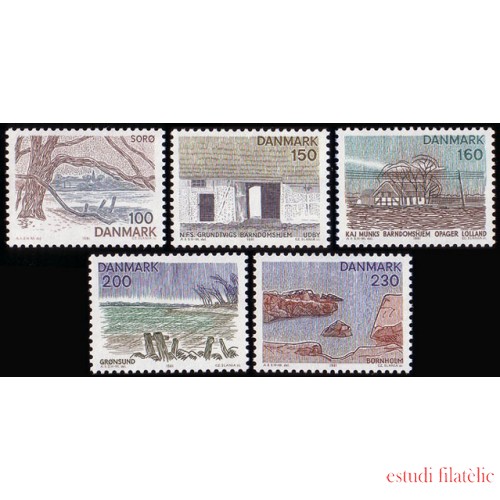Dinamarca - 735/39 - 1981 Paisajes de la isla Lujo