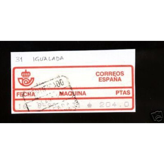 <div><strong>Etiqueta Postal Conmemorativa N</strong><strong>º Manfil 4 muy rara usada<br
/>
</strong></div>