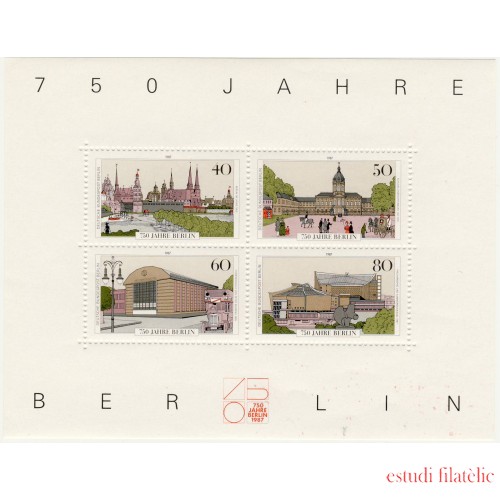 Alemania Berlín GERMANY HB 8 1987 750º Aniv. de Berlín Lujo
