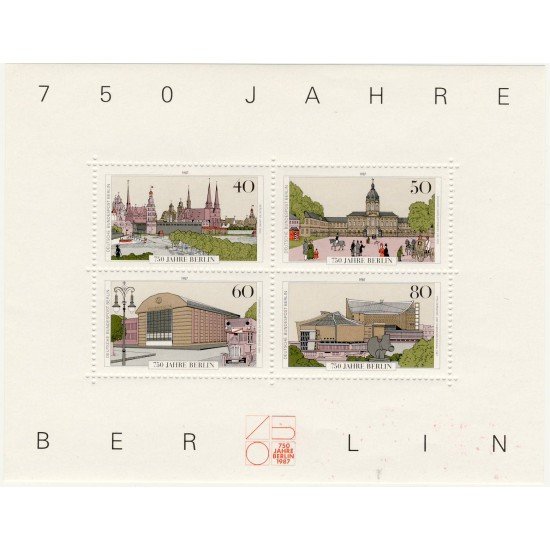 Alemania Berlín GERMANY HB 8 1987 750º Aniv. de Berlín Lujo