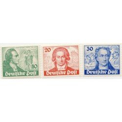 Alemania Berlín - 51/53 -  DEUTSCHE 1949 Bicentenario de Goethe Lujo