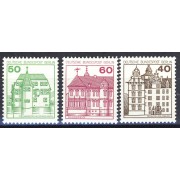  Alemania Berlín - 573/75 - 1979-80 DEUTSCHE Serie castillos Lujo