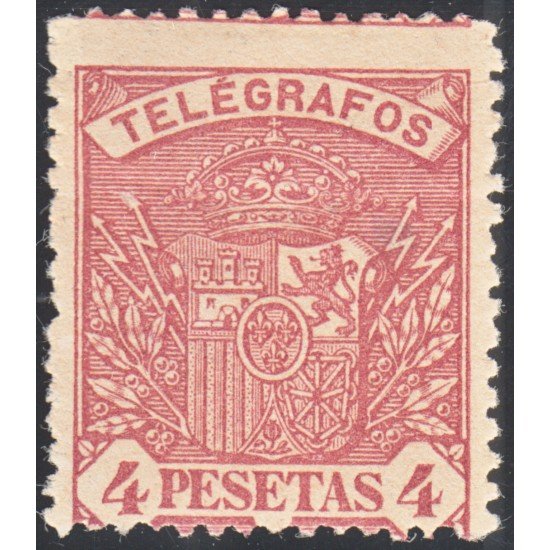 España Spain Telégrafos 37 1901 Escudo de España Coat of Spain MH
