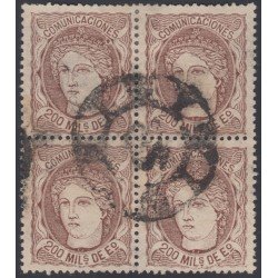 España Spain 109 BL.4 1870 Alegoría 90€ RUEDA CARRETA España Spain 109 BL.4 1870 Alegoría 90€ RUEDA CARRETA