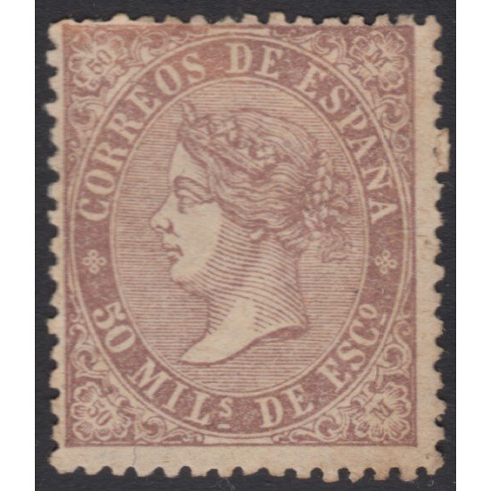 España Spain 98 1868 Isabel II Nuevo, sin goma España Spain 98 1868 Isabel II Nuevo, sin goma