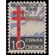 España Spain 866 1938 Pro Tuberculosos Cruz de Lorena MNH España Spain 866 1938 Pro Tuberculosos Cruz de Lorena MNH