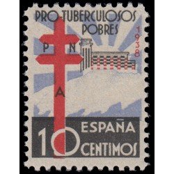 España Spain 866 1938 Pro Tuberculosos Cruz de Lorena MNH