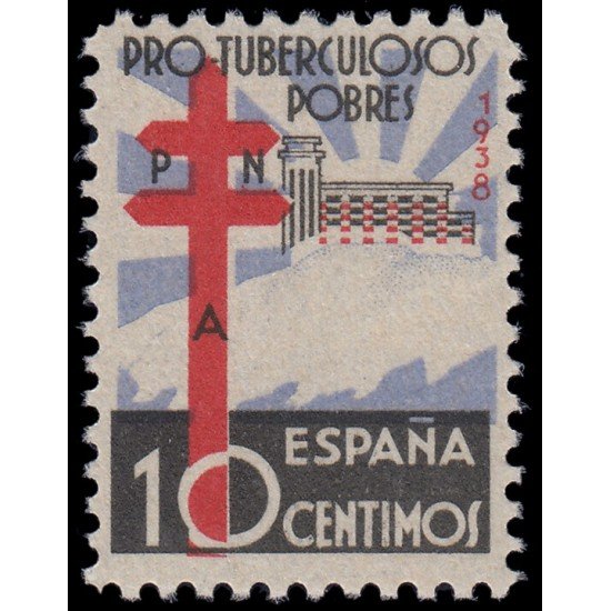 España Spain 866 1938 Pro Tuberculosos Cruz de Lorena MNH España Spain 866 1938 Pro Tuberculosos Cruz de Lorena MNH