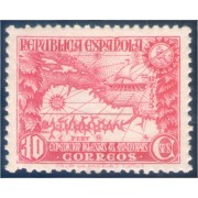 España Spain 694 1935 Expedición Amazonas Mapas Barco MNH