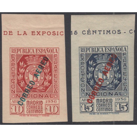 España Spain 729/30 1936 Expo Madrid MNH España Spain 729/30 1936 Expo Madrid MNH