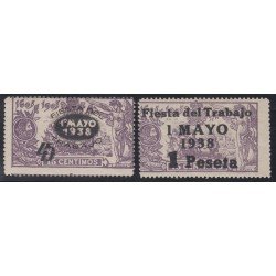 España Spain 761/62 1938 Fiesta del Trabajo MNH España Spain 761/62 1938 Fiesta del Trabajo MNH