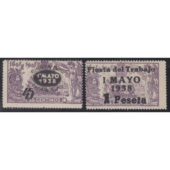 España Spain 761/62 1938 Fiesta del Trabajo MNH España Spain 761/62 1938 Fiesta del Trabajo MNH