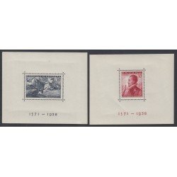 España Spain 862/63 862/3 1938 Hojitas Batalla de MNH