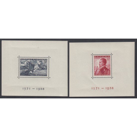 España Spain 862/63 862/3 1938 Hojitas Batalla de MNH