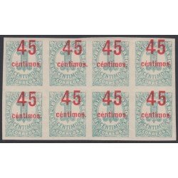 España Spain 742s Bl.8 Cifras sin dentar Bloque de 8 MNH España Spain 742s Bl.8 Cifras sin dentar Bloque de 8 MNH