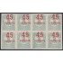 España Spain  742s Bl.8 Cifras sin dentar Bloque de 8 MNH