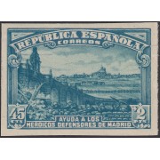 España Spain 757s 1938 Defensa de Madrid sin dentar MNH