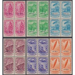 Ifni Beneficencia  7/12 B-7/12 Bl.4 1943 Histotia del correo MNH
