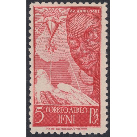 Ifni 72 1951 Isabel la Católica MNH Ifni 72 1951 Isabel la Católica MNH