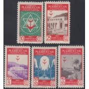 Marruecos Morocco 270/74 1946 Pro tuberculosos MNH 