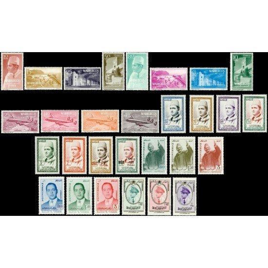 Marruecos Morocco Reino Independiente Zona Norte 1/29 1956 - 1957 Colección completa Complete collection MNH Marruecos Morocco Reino Independiente Zona Norte 1/29 1956 - 1957 Colección completa Complete collection MNH