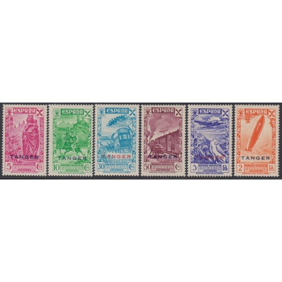 Tanger B - 17/22 1941 Beneficencia Historia correo Caballo avión Horse plane MNH Tanger B - 17/22 1941 Beneficencia Historia correo Caballo avión Horse plane MNH