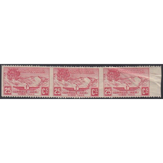 ANDORRA ESPAÑOLA NE 13 1931 VARIEDAD ERROR MNH