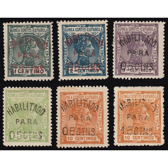 Guinea Española 58S/Y 1908-1909 Alfonso XIII MH Guinea Española 58S/Y 1908-1909 Alfonso XIII MH