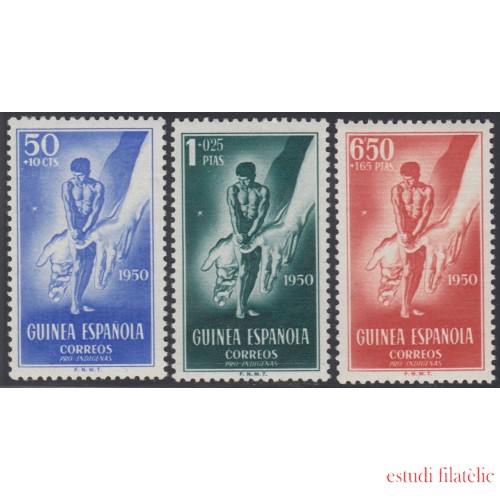 Guinea Española 295/97 1950 Pro Indígenas MNH