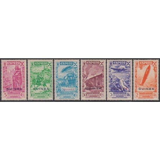 Guinea española Beneficencia 12/17  1943 Historia del correo MNH