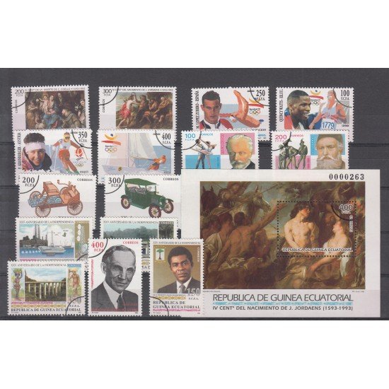 GUINEA ECUATORIAL AÑO 1993 COMPLETO MUESTRA. TIRADA:500