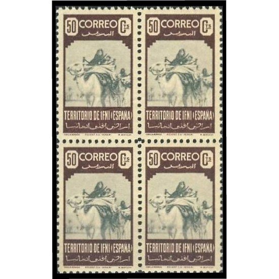 Ifni 36 Bl.4 1947 Fauna Camello Camel MNH Ifni 36 Bl.4 1947 Fauna Camello Camel MNH